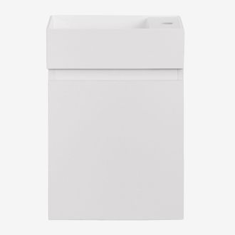 Sklum Conjunto De Mueble De Ba&ntilde;o Suspendido 40x25 Cm En Madera Con Lavabo Integrado Abigail Sklum