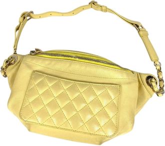 Chanel Matelasse Yellow Leather Sling Bag (Pre-Owned)
