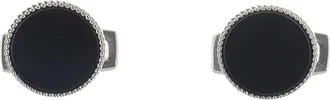 HUGO BOSS Messing manchetknopen met logo - Heren - Accessoires - Zwart - Maat: ONE Size