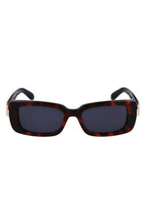 Ferragamo Gancini Evolution 52mm Rectangular Sunglasses in Tortoise at Nordstrom