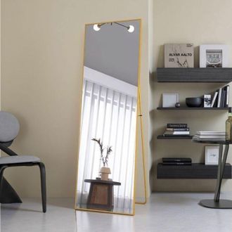 OEM Espejo De Pie - 162x53cm - Marco De Aluminio Dorado - Cristal Templado - Auton&oacute;mico