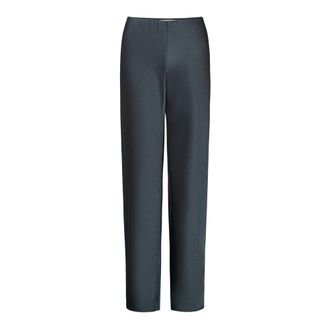 Vince Fluid Satin Bias Pant - female - Vince - Straight Trousers - Green - M - Trousers