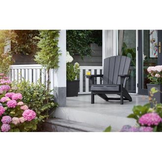 Dmora Sillas De Jard&iacute;n Tombolo, Silla De Jardin, Asiento Exterior Multiusos, Banco De Jard&iacute;n, 80x93 H93 Cm, Antracita - Dmora