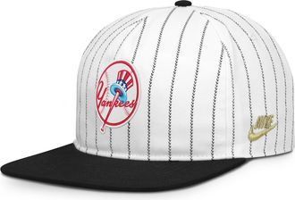 Nike New York Yankees Pro Nike Mens MLB Adjustable Hat in White | NB57064NNYY-JFJ