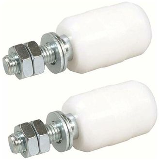 OEM Rodillos Gu&iacute;a Superiores De Nailon Para Puertas Correderas - Paquete De 2 Rollos De 40 X 60 Mm - Fijaci&oacute;n Con Varilla Roscada - Resistente A La Corros