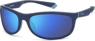 Polaroid Stijlvolle zonnebril in Fll/5X kleur - unisex - Zonnebrillen - Blauw - 64 MM - Accessoires
