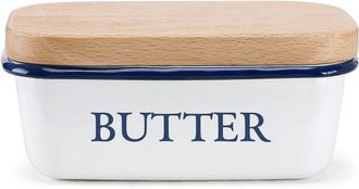 OEM Burriera Multifunzione Smaltata Con Coperchio Bianco