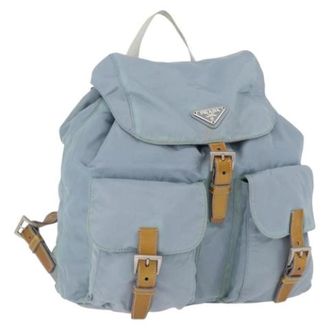 Prada Zaino in Pelle Pre-owned - - Pre-owned - Donna - Blu - ONE SIZE