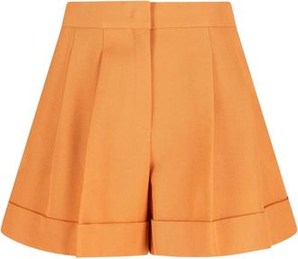 Fendi double-pleat tailored shorts - Oranje