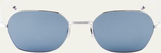 Thom Browne Mens Titanium Rectangle Sunglasses