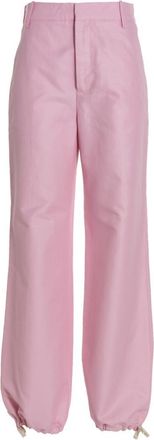 Marni Pink Logo embroidery pants