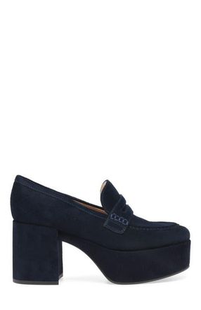 Gianvito Rossi Jenna Mocassin in Blue Suede at Nordstrom, Size 40.5