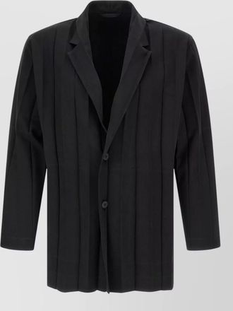 Homme Pliss&eacute; Issey Miyake tailored blazer long sleeves notched lapel pleated