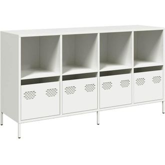 vidaXL Vidaxl - Aparador De Acero Laminado En Fr&iacute;o Blanco 135x39x73,5 Cm