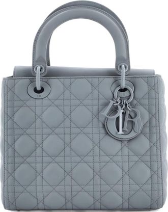 Dior Ultra Matte Lady Dior Bag Cannage Quilt Calfskin Medium satchel - Grijs