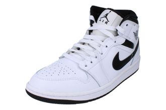 Nike Air Jordan 1 Mid Mens Trainers - White - Size UK 12