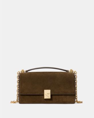 Kate Spade New York Womens Deco Suede Mini Crossbody - Brown - One Size