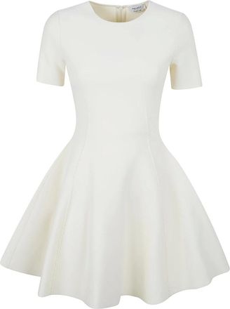 Alexander McQueen Alexander McQueen, Short Dresses, female, White, Size: XS Fit And Flare Mini Dress