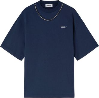 AMBUSH ball chain-detail T-shirt - men - Cotton - M - Blue