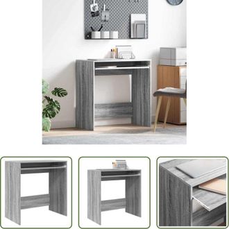 vidaXL vidaXL Scrivania per ufficio a casa - Scrivania Grigio Sonoma 77.5 x 43 x 79 cm Legno multistrato