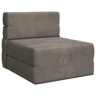 vidaXL Sof&aacute; Cama Plegable Gris Claro 70 X 80 X 60 Cm Tela Vidaxl