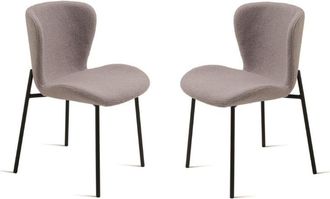 Capodarte Capodarte - Sedia imbottita in tessuto soggiorno Grigio abram 2 sedie