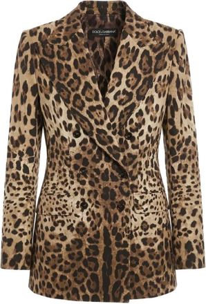 Dolce & Gabbana Jassen, Dames, Veelkleurig, M, Dubbele-breasted Blazer