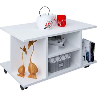 ebuy24 Ebuy24 - Mesa De Centro De Madera Vcm Mesa De Sof&aacute; Con Suficiente Espacio De Almacenamiento Dimensiones Aprox. Al. 40 X An. 80 X P. 40 Cm Mesa De Sal&oacute;