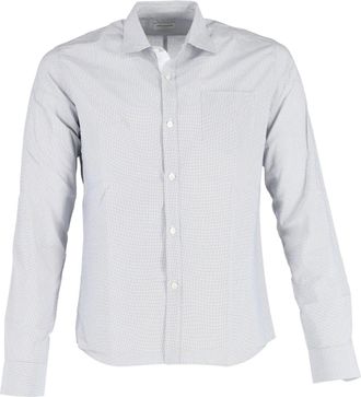 Dries Van Noten Printed Shirt in Light Blue Cotton