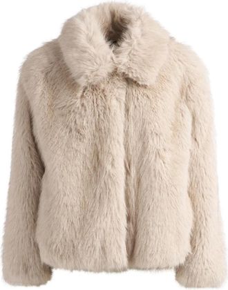 Max Mara Stijlvolle Faux Fur Jassen - Dames - Jassen - Beige - M - Jassen