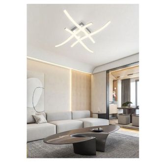 Trade Shop Trade Shop Traesio - Trade Shop - Plafoniera Moderna Led Soffitto Con Bracci A Onda Luce Fredda Naturale Calda C05