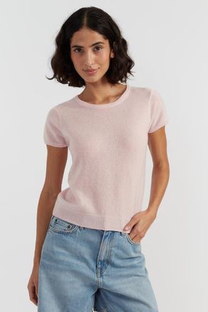 Chinti and Parker Air Pure Cashmere T-Shirt in Soft Pink at Nordstrom, Size X-Small