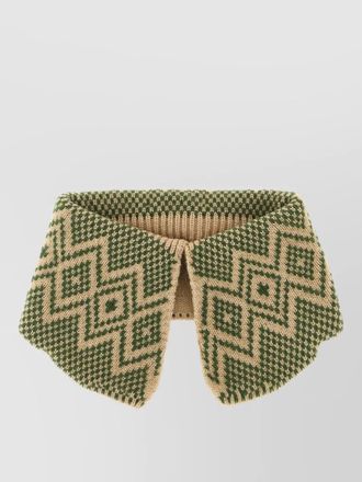 Dries Van Noten wool jacquard collar