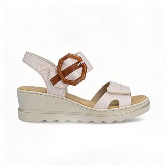 Rieker Rose Womens Wedge Sandals Multi - Multicolour Leather - Size UK 3.5