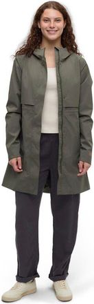 tentree Nimbus Long Rain Jacket in Deep Olive at Nordstrom, Size X-Small