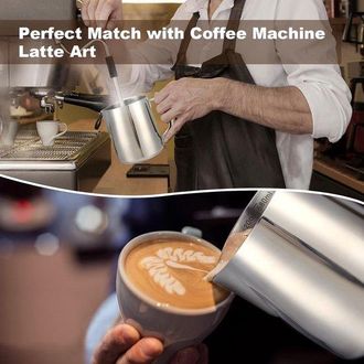 OEM Espumador De Leche Para Caf&eacute; - Taza De Leche De Acero Inoxidable De 600 Ml Para Capuchino, Latte Y Espresso