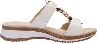 Ara Hawaii Sandal - Dames - Sleehakken - Wit - 40 EU - Leer - Schoenen