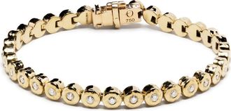 Octavia Elizabeth 18K Yellow Gold Micro Nesting Gem Diamond Bracelet - Womens - 18kt Yellow Gold/White Diamond