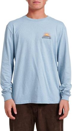 Quiksilver Dawn Patrol Long Sleeve Graphic T-Shirt in Ashley Blue Heather at Nordstrom, Size Xx-Large