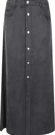 Pinko Gioveretto Button-Down Cupro-Blend Long Skirt