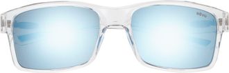 Revo Crawler 59mm Polarized Rectangular Sunglasses in Clear Crystal/blue Water at Nordstrom
