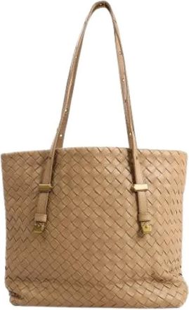 Bottega Veneta Pre-owned Tote Bags, female, Beige, Size: ONE SIZE Pre-owned Intrecciato Shoulder Bag