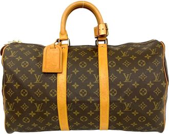 Louis Vuitton Brown Leather Pvc Boston Bag (Pre-Owned)