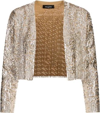 Dsquared2 Cardigans - Dames - Vesten - Grijs - XS - Truien & Vesten