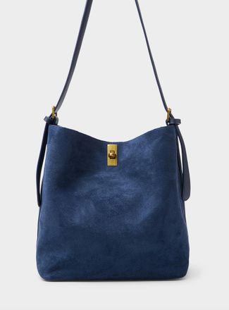 Simons Womens Belt-strap faux-suede bag