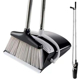 OEM Juego De Recogedor Y Recogedor Con Mango Largo, Escoba De Interior De Mango Largo Con Recogedor Vertical, Kit De Barrido Para Casa, Cocina Y Oficina