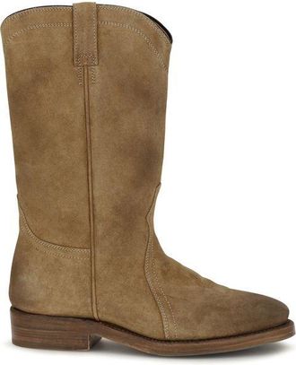 Jil Sander Beige Suede Leather Ankle Womens Boots