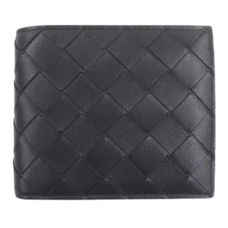 Bottega Veneta Pre-owned Wallets, male, Black, Size: ONE SIZE Pre-owned Intrecciato Calfskin Wallet