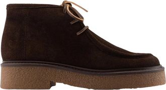 Maison Toufet Derby Ava - Dames - Veterlaarzen - Bruin - 37 EU - Katoen - Schoenen