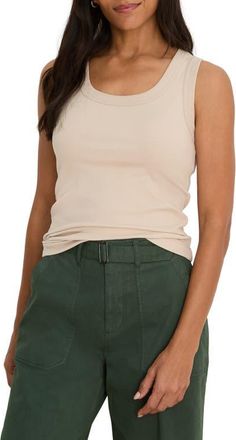 Nic+Zoe Perfect Knit Scoop Neck Tank in Macadamia at Nordstrom, Size Xx-Large